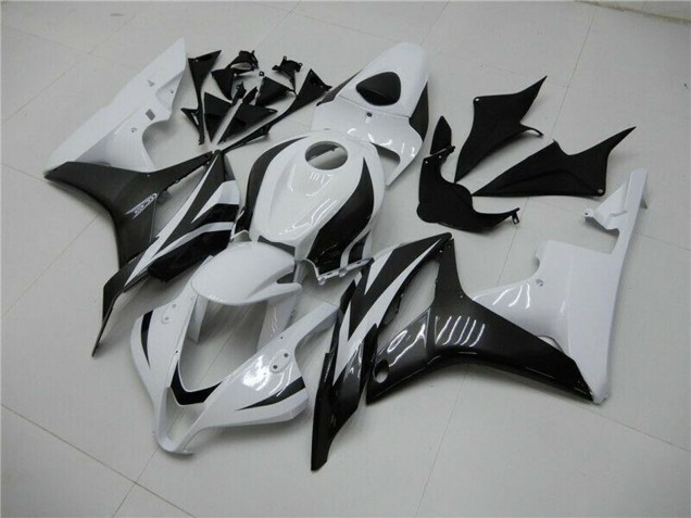 Online Blanco Negro Brillante Carenados Moto Honda CBR600RR 2007-2008