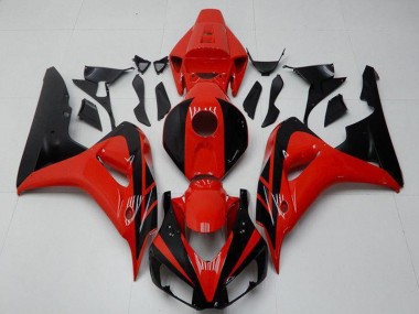 Online Rojo Negro Brillante Kits Carenado Moto Honda CBR1000RR 2006-2007