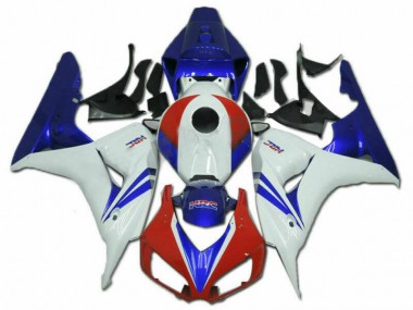 Online Blanco Rojo Azul HRC Kits Carenados Moto Honda CBR1000RR 2006-2007