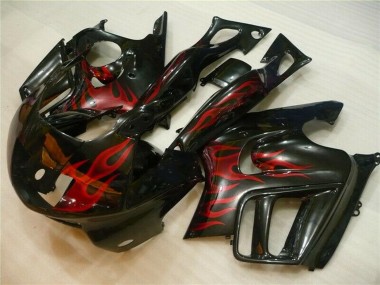 Online Negro Brillante Rojo Llama Carenado Moto Honda CBR600 F3 1995-1996