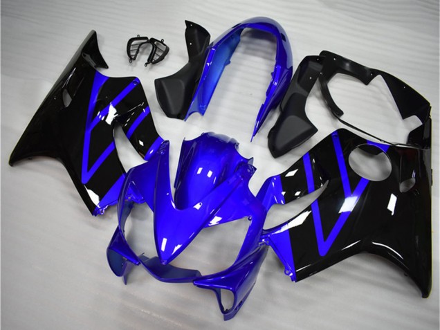 Online Azul Negro Brillante Kits Carenados Moto Honda CBR600 F4i 2004-2007