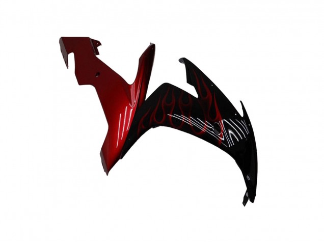 Online Negro Brillante Rojo Llama Carenado Moto Yamaha YZF R1 2004-2006