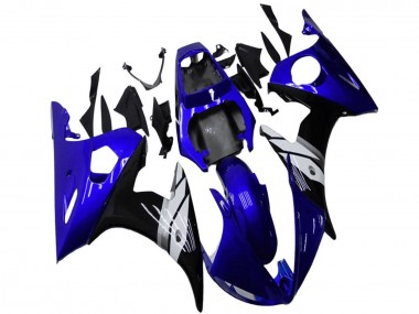 Online Azul Blanco Negro Brillante Carenado Moto Yamaha YZF R6 2003-2004