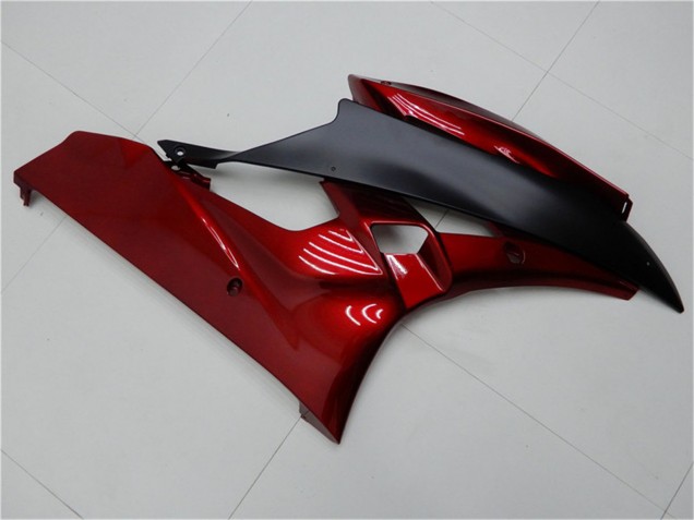 Online Rojo Negro Mate Kits Carenados Moto Yamaha YZF R6 2006-2007