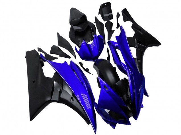 Online Azul Negro Mate Carenados Moto Yamaha YZF R6 2006-2007