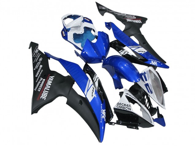 Online Blanco Azul Negro Mate Yamalube Carenado Moto Yamaha YZF R6 2008-2016