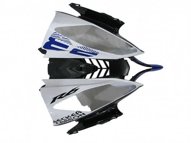 Online Blanco Azul Negro Mate Yamalube Carenado Moto Yamaha YZF R6 2008-2016