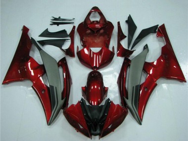 Online Rojo Gris Carenado Moto Yamaha YZF R6 2008-2016