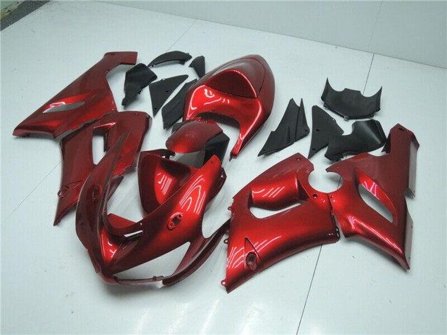 Online Rojo Caramelo Carenado Moto Kawasaki ZX6R 2005-2006