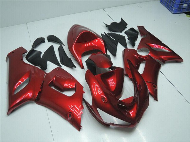 Online Rojo Caramelo Carenado Moto Kawasaki ZX6R 2005-2006