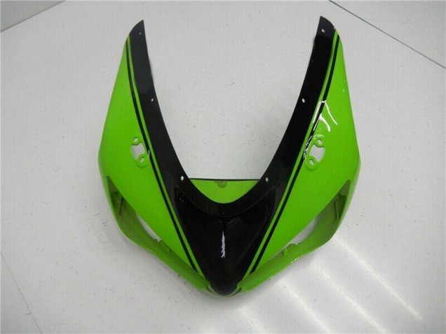 Online Verde Negro Brillante Carenados Moto Kawasaki ZX6R 2005-2006