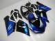Online Azul Negro Brillante Kits Carenados Moto Kawasaki ZX6R 2005-2006