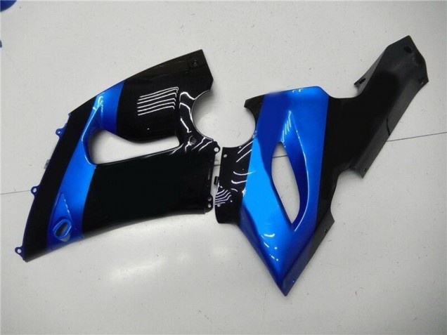 Online Azul Negro Brillante Kits Carenados Moto Kawasaki ZX6R 2005-2006