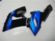 Online Azul Negro Brillante Kits Carenados Moto Kawasaki ZX6R 2005-2006