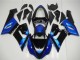 Online Azul Negro Brillante Kits Carenados Moto Kawasaki ZX6R 2005-2006