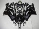 Online Negro Brillante Carenados Moto ABS Kawasaki ZX6R 2007-2008