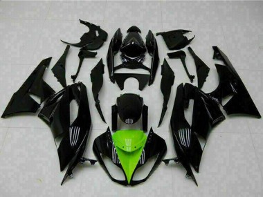 Online Negro Brillante Verde Carenado Moto Kawasaki ZX6R 2009-2012