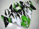 Online Verde Blanco Negro Brillante Carenado Moto Kawasaki ZX6R 2013-2018
