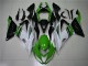Online Verde Blanco Negro Brillante Carenado Moto Kawasaki ZX6R 2013-2018