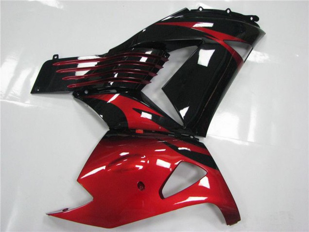 Online Rojo Negro Carenado Moto Kawasaki ZX14R ZZR1400 2006-2011