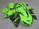 Online Verde Negro Brillante Carenados Moto Kawasaki ZX14R ZZR1400 2006-2011