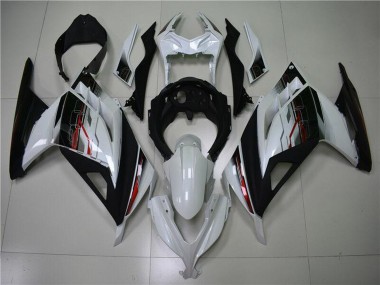 Online Blanco Rojo Negro Carenados Moto Kawasaki Ninja 300 EX300R 2013-2024