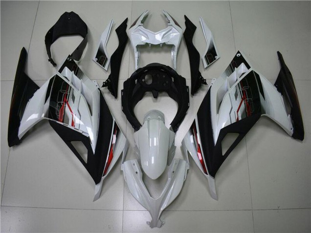 Online Blanco Rojo Negro Carenados Moto Kawasaki Ninja 300 EX300R 2013-2024