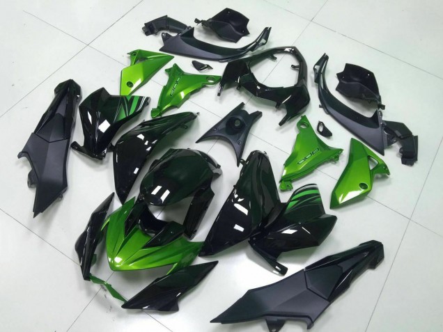Online Verde Negro Brillante Carenados Moto Kawasaki Z800 2013-2018