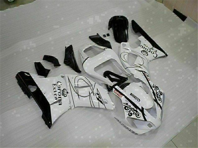Online Blanco Negro Corona Extra Carenado Moto Yamaha YZF R1 2000-2001