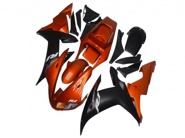 Online Naranja Negro Mate Carenado Moto Yamaha YZF R1 2002-2003