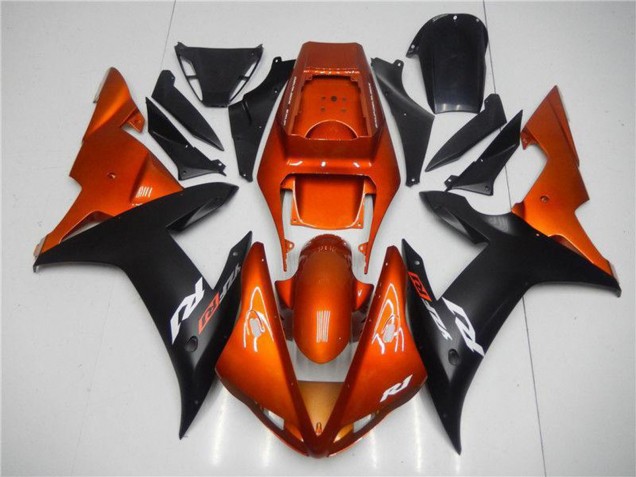 Online Naranja Negro Mate Carenado Moto Yamaha YZF R1 2002-2003