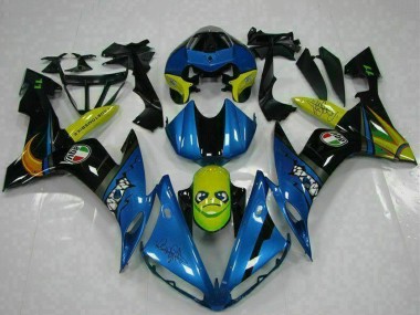Online Azul Amarillo Tiburón Carenado Moto Yamaha YZF R1 2004-2006