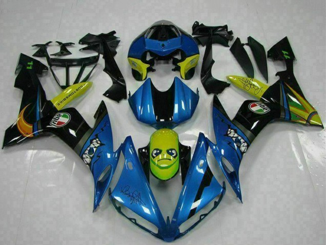 Online Azul Amarillo Tiburón Carenado Moto Yamaha YZF R1 2004-2006