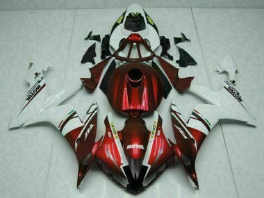 Online Blanco Rojo Amarillo Motul 46 Carenado Moto Yamaha YZF R1 2004-2006