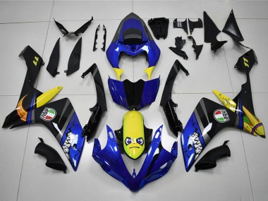 Online Azul Amarillo Negro Tiburón Carenado Moto Yamaha YZF R1 2007-2008