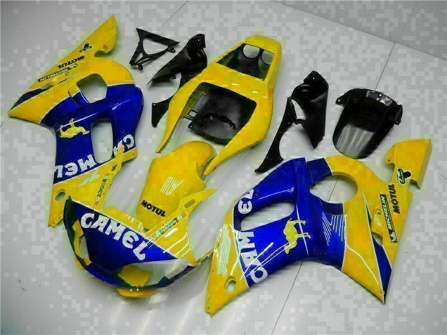 Online Amarillo Azul Blanco Camello Motul Carenado Moto Yamaha YZF R6 1998-2002