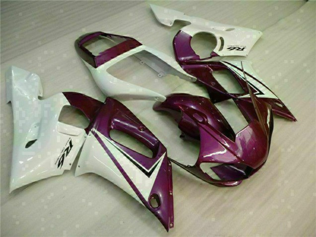 Online Blanco Púrpura Carenado Moto Yamaha YZF R6 1998-2002