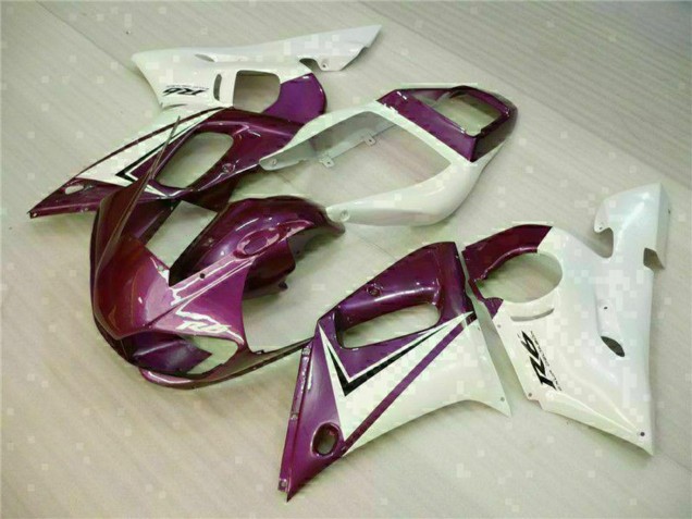 Online Blanco Púrpura Carenado Moto Yamaha YZF R6 1998-2002