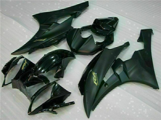 Online Negro Brillante Negro Mate Oro Calcomanías Carenado Moto Yamaha YZF R6 2006-2007