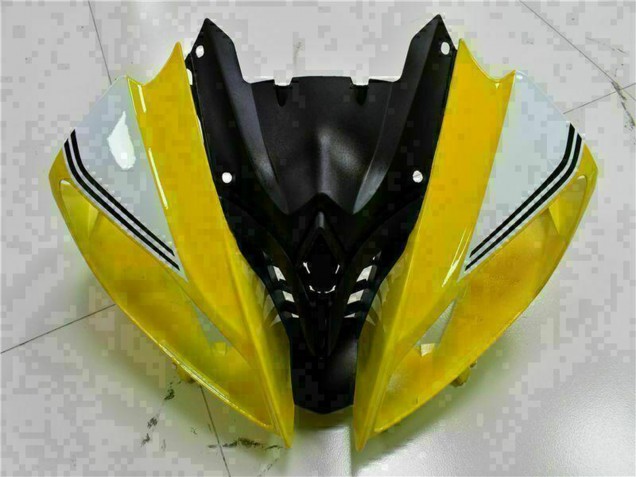 Online Amarillo Blanco Negro Brillante Carenado Moto Yamaha YZF R6 2008-2016