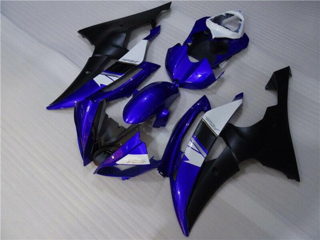 Online Blanco Azul Negro Mate Carenado Moto Yamaha YZF R6 2008-2016