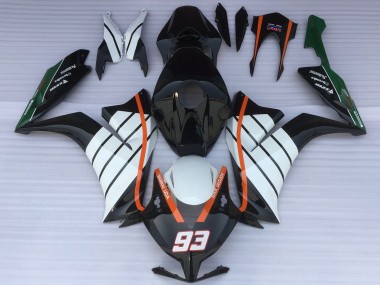 Online Blanco Naranja Negro Brillante Baracuda 93 Carenado Moto Honda CBR1000RR 2012-2016