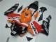 Online Naranja Blanco Rojo Negro Brillante Repsol Kits Carenados Moto Honda CBR600RR 2003-2004