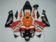 Online Naranja Blanco Rojo Negro Brillante Repsol Kits Carenados Moto Honda CBR600RR 2003-2004