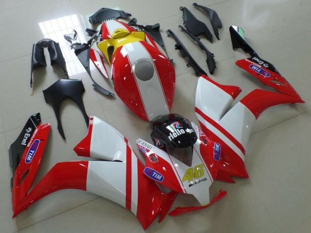 Online Blanco Rojo Amarillo Azul Ducati Estilo Carenado Moto Honda CBR1000RR 2012-2016