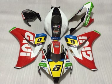 Online Blanco Rojo Amarillo Verde Negro Givi 6 Carenado Moto Honda CBR1000RR 2008-2011