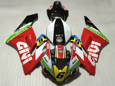 Online Blanco Rojo Verde Amarillo Negro Brillante Givi 6 Carenado Moto Honda CBR1000RR 2004-2005