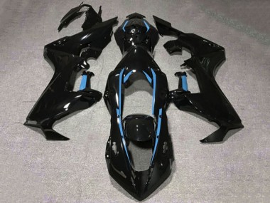 Online Negro Brillante Azul Claro Línea Carenado Moto Honda CBR1000RR 2017-2023
