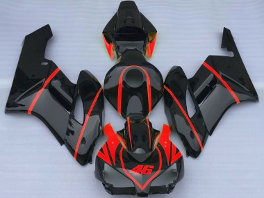 Online Negro Brillante Rojo Carenado Moto Honda CBR1000RR 2004-2005