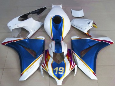 Online Blanco Azul Amarillo Rojo 19 Carenado Moto Honda CBR1000RR 2008-2011